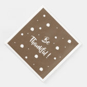 感謝祭引用文茶色の紙ナプキン (コーナー)
