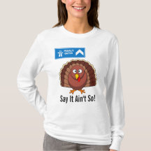 感謝祭後の七面鳥のキャラクターTシャツ