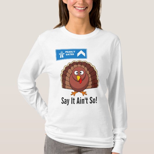 感謝祭後の七面鳥のキャラクターTシャツ Tシャツ (正面)