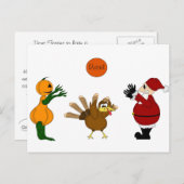 感謝祭忘れの郵便カードなし シーズンポストカード (正面/裏面)