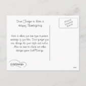 感謝祭忘れの郵便カードなし シーズンポストカード (裏面)