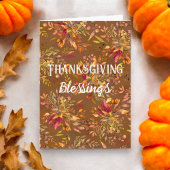 感謝祭恵みオータムブーケ紅葉 カード