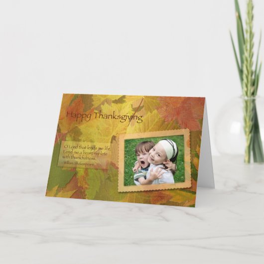 感謝祭恵み紅葉フォトカード シーズンカード (正面)