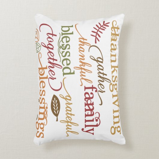 感謝祭恵み装飾枕 アクセントクッション (正面(垂直))