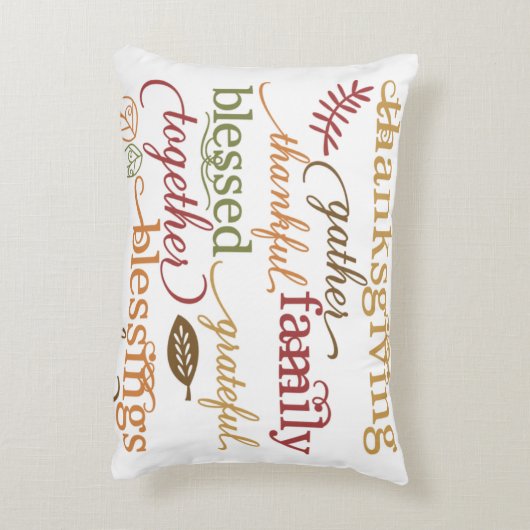 感謝祭恵み装飾枕 アクセントクッション (裏面(縦))