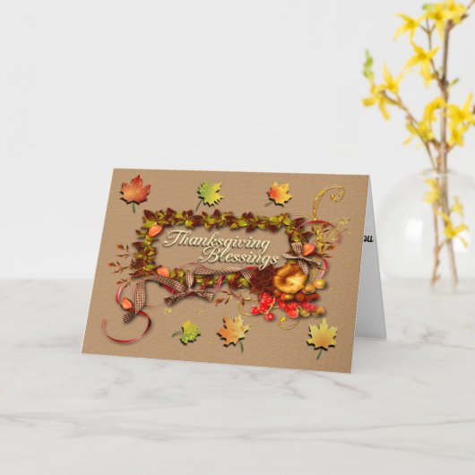 感謝祭恵み カード (黄色い花)