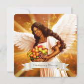 感謝祭恵み。宗教的フラットカード シーズンカード (正面)
