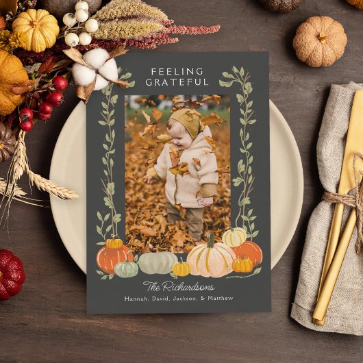 感謝祭感じの感謝の写真 シーズンカード