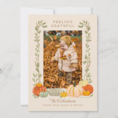 感謝祭感じの感謝の写真 シーズンカード (正面)