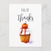 感謝祭感謝してい日フラットホリデーのカードが満載 シーズンポストカード (正面)