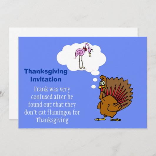 感謝祭招待状とトルコ 招待状 (正面/裏面)