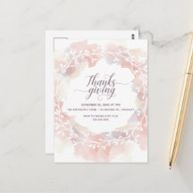 感謝祭招待状はがき