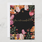 感謝祭招待状カラフルフローラ 案内状 (裏面)