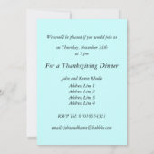 感謝祭招待状カード – 紅葉 招待状 (裏面)