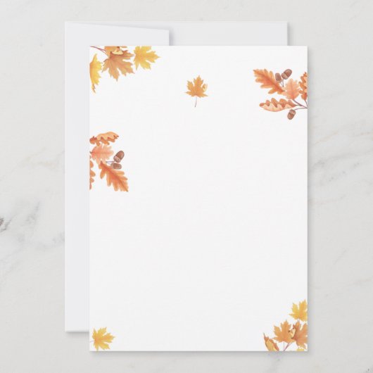 感謝祭招待状テンプレート 招待状 (裏面)