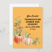感謝祭招待状ディナーアンドデザート サンキューカード (正面/裏面)