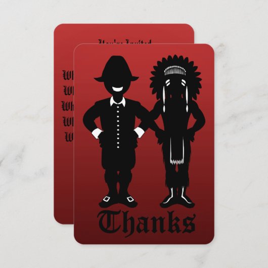 感謝祭招待状パーソナライズされたパーティー招待状 招待状 (正面/裏面)