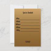 感謝祭招待状パーソナライズされたパーティー招待状 招待状 (裏面)