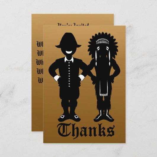 感謝祭招待状パーソナライズされたパーティー招待状 招待状 (正面/裏面)