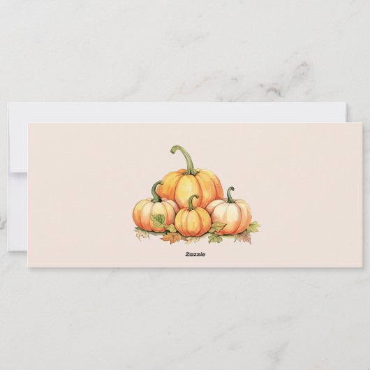 感謝祭招待状感謝祭ディナー招待状 シーズンカード (裏面)