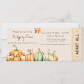 感謝祭招待状感謝祭ディナー招待状 シーズンカード (正面)