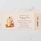 感謝祭招待状感謝祭ディナー招待状 招待状 (正面/裏面)