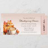 感謝祭招待状感謝祭ディナー 招待状 (正面/裏面)