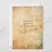 感謝祭招待状素朴パンプキンカート セーブザデート (裏面)