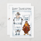 感謝祭招待状葉書 インビテーションポストカード (正面/裏面)