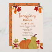 感謝祭招待状 シーズンカード (正面/裏面)