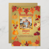 感謝祭招待状 シーズンカード (正面/裏面)