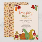 感謝祭招待状 シーズンカード (正面/裏面)