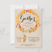 感謝祭招待状 – 感謝祭ディナー 招待状 (正面)