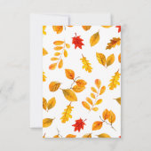 感謝祭招待状 – 感謝祭ディナー 招待状 (裏面)