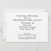感謝祭招待状 招待状 (裏面)
