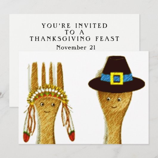 感謝祭招待状 招待状 (正面/裏面)