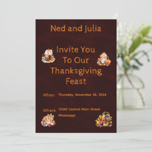 感謝祭招待状 招待状 (スタンド正面)