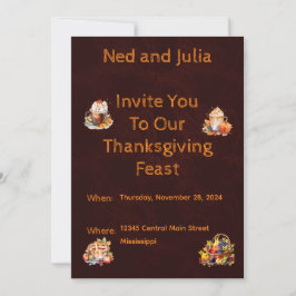 感謝祭招待状 招待状