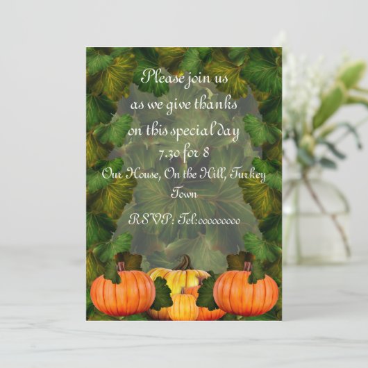 感謝祭招待状 招待状 (スタンド正面)