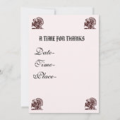 感謝祭招待状 招待状 (裏面)