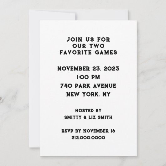 感謝祭招待状 招待状 (裏面)