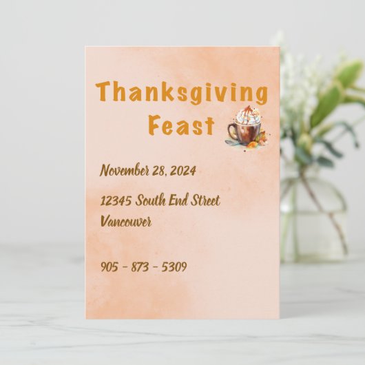 感謝祭招待状 招待状 (スタンド正面)