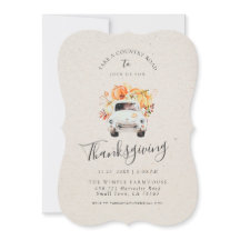 感謝祭招待状 | 秋素朴収穫
