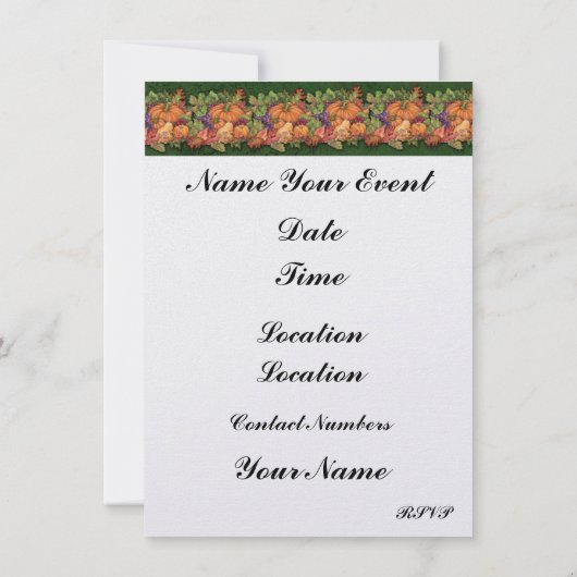 感謝祭招待状- SRF 招待状 (裏面)