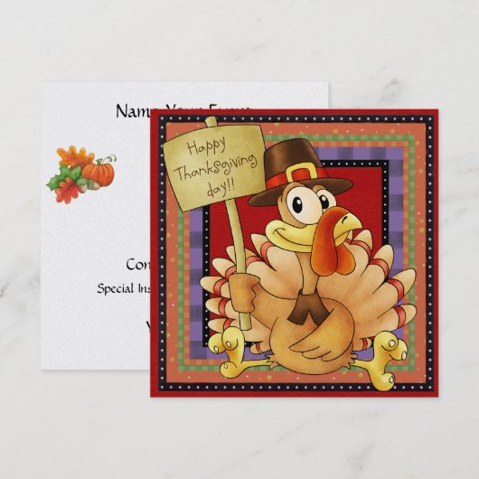 感謝祭招待状- SRF 招待状 (正面/裏面)