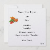 感謝祭招待状- SRF 招待状 (裏面)