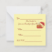 感謝祭招待 ノートカード (裏面)