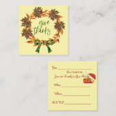 感謝祭招待 ノートカード (正面/裏面)