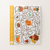 感謝祭救済のトルコは果物の子供を見つける ジグソーパズル (縦)