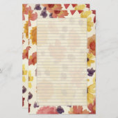 感謝祭文秋の花紅葉 便箋 (正面/裏面)
